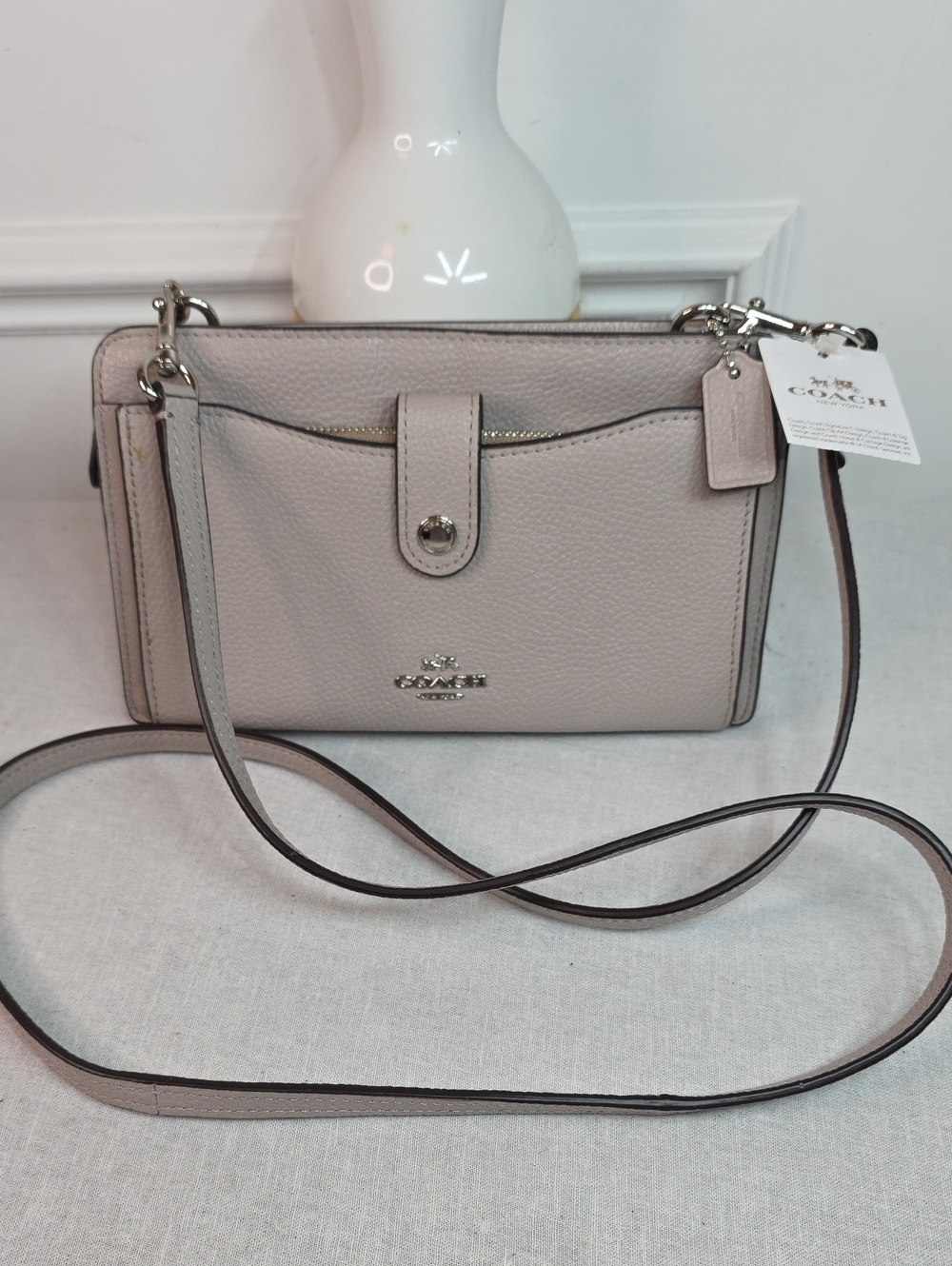 Coach Pop Up Pebbled Leather Messenger Crossbody